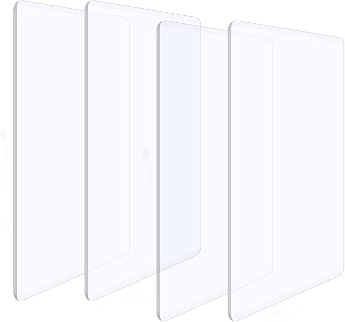 4 Pcs/2 Pair Standard Cutting Pads for Die Cutting Machine；Clear Polycarbonate Plastic Cutting Plates,Cutting Pads Die Cutting Plates for Embossing Crafting (8 3/4 x 6 1/8 x 1/8 inch)