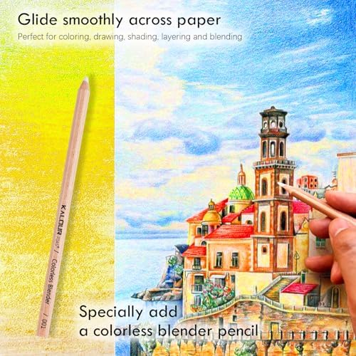 KALOUR PDAS 36-piece Yellow Landscape Colored Pencil Set, Pre-sharpened Wooden Colored Pencils for Adults Artists Beginners Coloring Books Drawing & Sketching