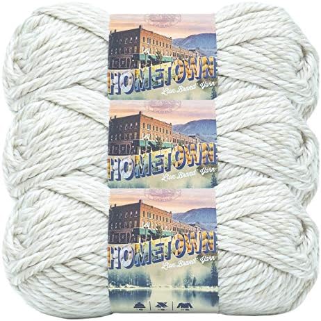 Lion Brand Yarn Hometown Yarn, Super-Bulky Yarn for Knitting, Crocheting, and Crafting, 3 Pack, Catskills Corner