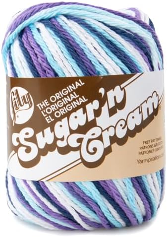 Craft County 100% Cotton Yarn Medium (Size 4) – Weaving, Knitting, and Crochet – Moondance Ombre (95 Yards)