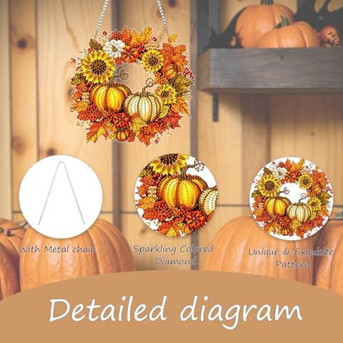 AIBOERL Diamond Art Kits for Adults, Halloween Acrylic Hanging Suncatcher