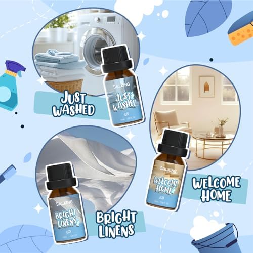 SALKING Housekeeping Fragrance Oils, Premium Essential Oil Set for Diffuser