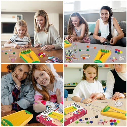 Maynacs Friendship Bracelet Making Kit for Girls 8-12, 28 Pre-Cut Threads
