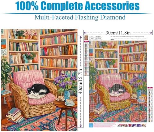 Lophomie Diamond Art Kits for Adults Book Diamond Painting Kits 12x16 in