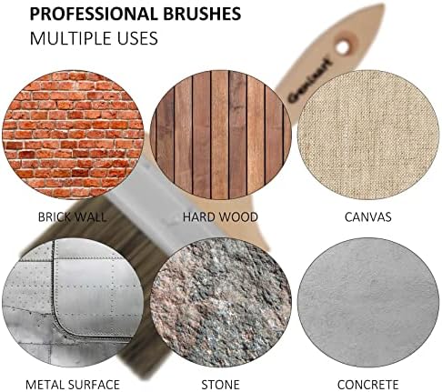 Genixart Double Thick Chip Paint Brush, Wood Stain Brush for Fence, 4 Inch