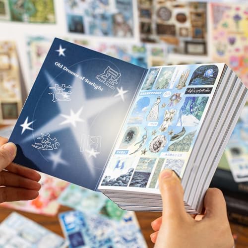 Japanese Sticker Book 990+Pcs dreamcore Stickers Kawaii Manga Style Stickers Aesthetic DIY Scrapbooking Notebook Decorate Planner