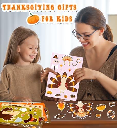 Thanksgiving Stickers for Kids, Thanksgiving Crafts Party Supplies for Kids