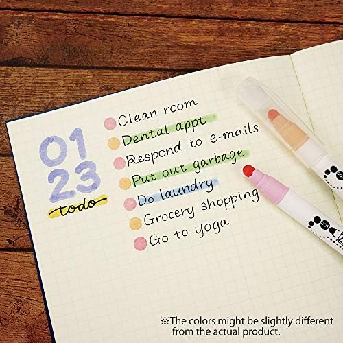 Kuretake CLEAN COLOR DOT Single Mild 6 colors set, Flexible dot tip marker, for Journals, Crafts, Illustration, Lettering, Planners, Made in Japan