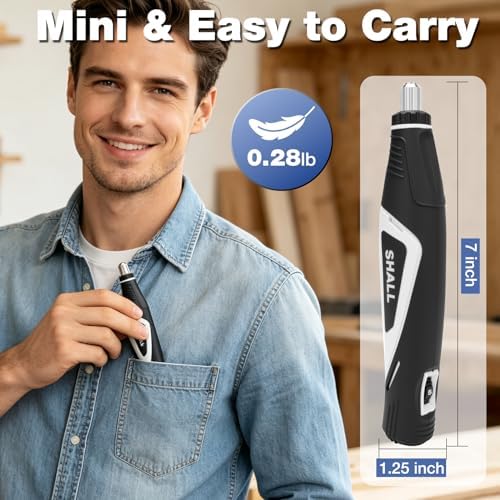 SHALL Mini Pen Sander, Electric Reciprocating Sander w/ 4 Adjustable Speeds