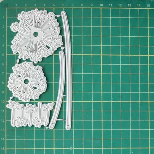 Scrapbooking Die-Cuts, Layer Frame Net Set Metal Cutting Dies for Card Making, Paper Craft Template, Background Embossing Stencils, DIY Album Décor (Dandelion-6.9x12.9cm)