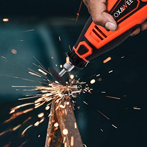GOXAWEE Mini Rotary Tool Kit with Flex Shaft -140Pcs Accessories, Orange