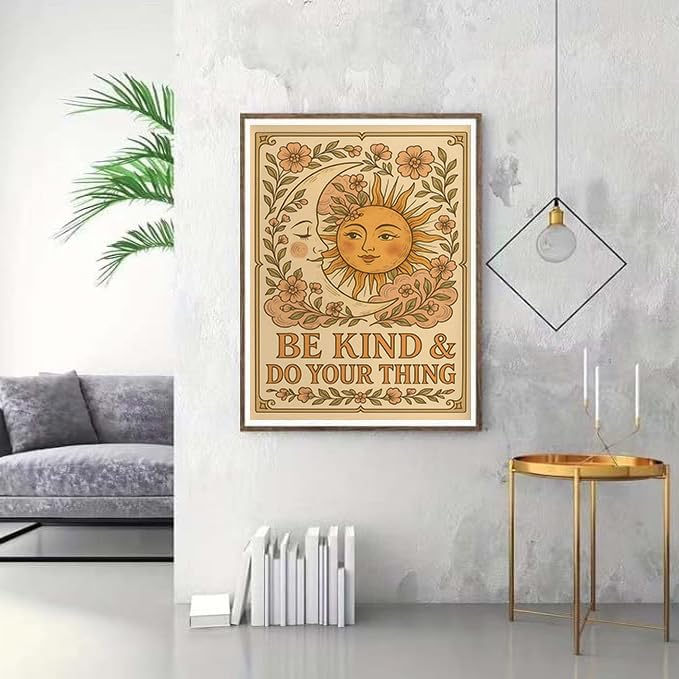 Diamond Art Kits for Adults,Sun and Moon Diamond Painting for Beginners