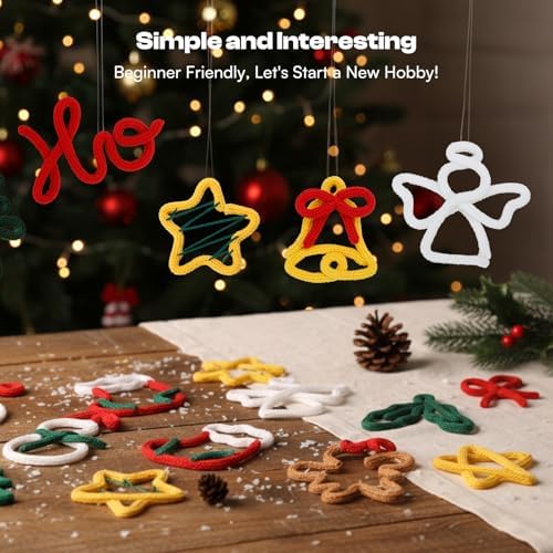 Caydo i Cord Christmas Decoration Making Kit with 24 Patterns for Beginners