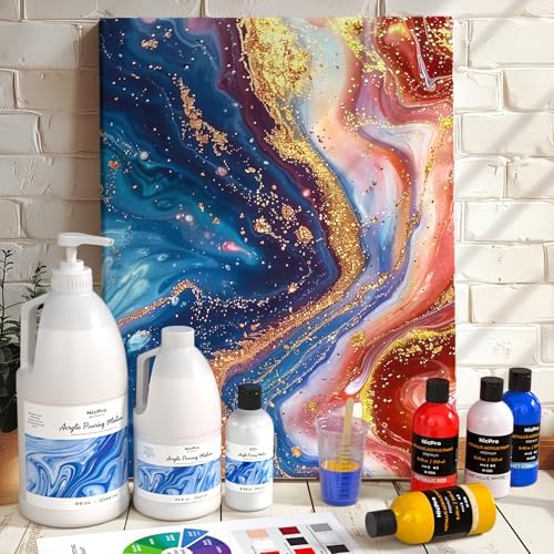 Nicpro Pouring Medium for Acrylic Paint 69oz/2040ml, Acrylic Paint Thinner