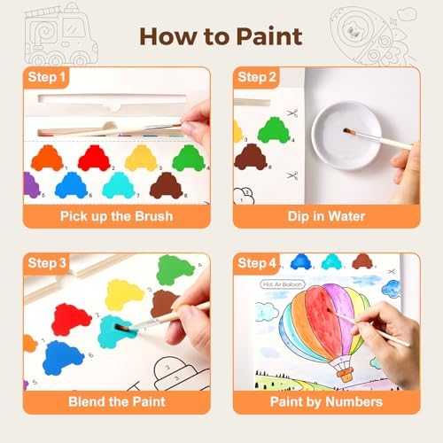 Jar Melo Paint with Water Books for Toddlers, Transportation