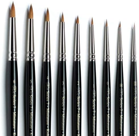 Winsor & Newton Series 7 Kolinsky Sable Miniature Watercolor Brush - Short Handle Round #2 | The World's Finest Watercolor Brush, Kolinsky Sable Hair, Rust-proof, Seamless Nickel Plated Ferrules, Hand-Made in England