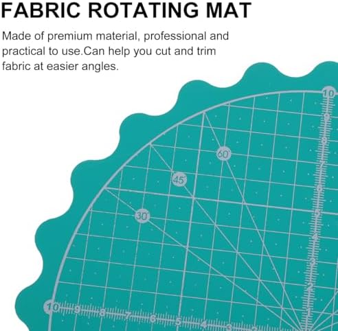 IMIKEYA 360 Rotating Self-Healing Cutting Mat 20cm/8" Precision Fabric Cutting Board for Sewing, Quilting, Crafts Projects, Durable Surface
