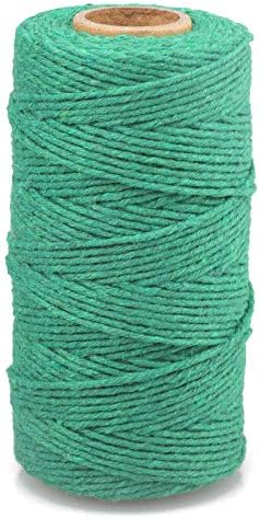jijAcraft Green Twine String, 328 Feet St. Patrick's Day Bakers Twine String, 2MM Heavy Duty Packing String for St. Patrick's Day DIY Crafts Decoration, Gift Wrapping, Present Craft Wrapping