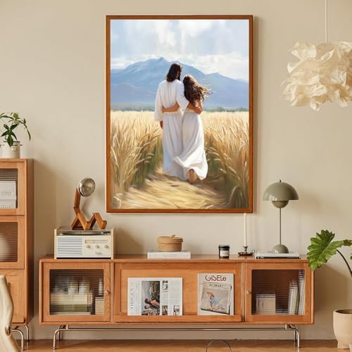 Jesus Paint by Numbers Kit for Adults Framed Canvas 12X16 in, Frameworkless