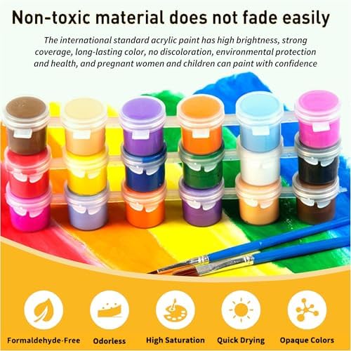 koemhxb Magical Castle Paint by Numbers Kit for Adults Beginners, Magic Hat Adult Paint by Numbers on Canvas, Acrylic Painting Crafts for Home Decor (16x20inch)