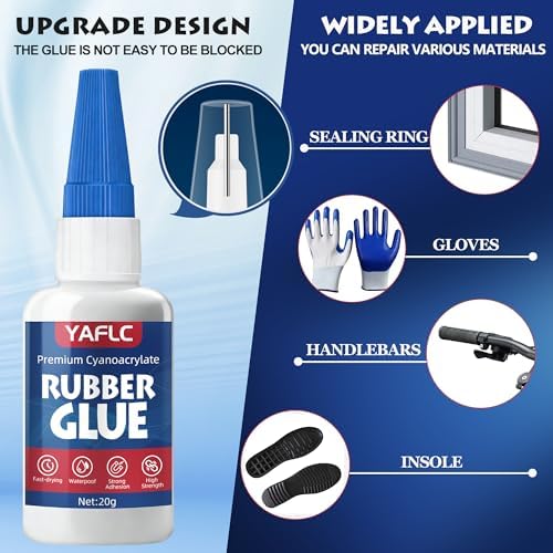 Rubbe Glue, Super Glue for Rubber 40g
