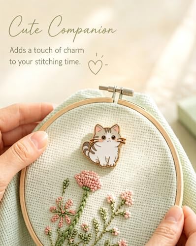 HENYANMHXH Needle Minder Magnet, Cute Magnetic Needle Holder,Kitten