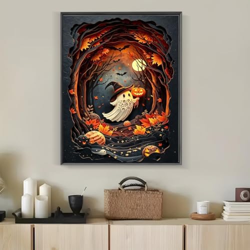Tabszca Halloween Ghost Paint by Numbers Kit for Adults 16 X 20 Inch