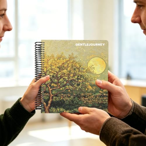 Hardcover Sketchbook,7.2"x8.3"Spiral Bound Drawing Pad,Citrus Moonlight