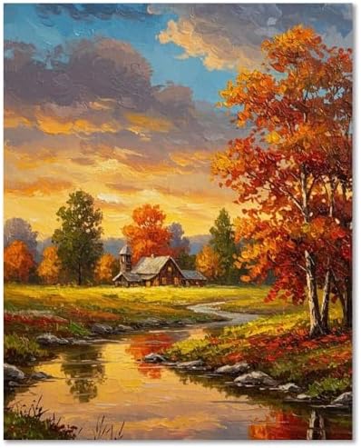 Paint by Numbers Kit for Adults Landscape, Adult Paint by Number 16x20 Inch