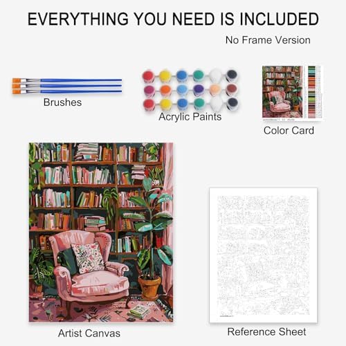 Aihonmin Iris Flower Paint by Number for Adult and Kids Beginner,Floral Canvas Oil Painting Kit Digital Painting,Modern Style Watercolor Home Decoration,(Without Frame