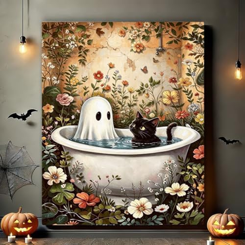 Arttoplus Halloween Ghost Paint by Numbers Kit for Adults Beginner 16x20in