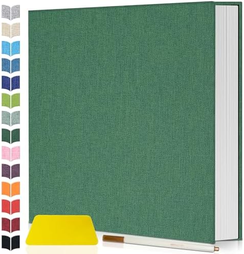 Artfeel Photo Album Self Adhesive Scrapbook,120 Pages Large Photo Book for 4x6,5x7,8x10 Pictures,DIY Album for Baby Wedding Family Travel Birthday,with Metallic Pen and Scraper