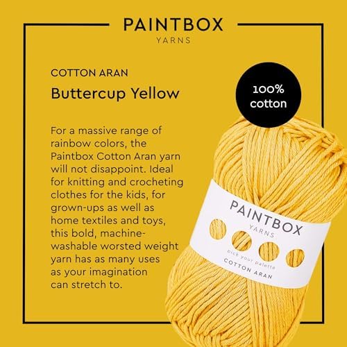 Paintbox Yarns 100% Cotton Aran Yarn 1.76oz / 50g, 93yds / 85m