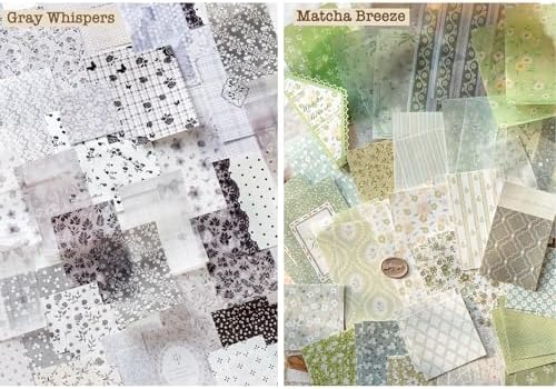 312 Pcs Floral Vellum Scrapbook Paper Kit, Vintage Decoupage Paper