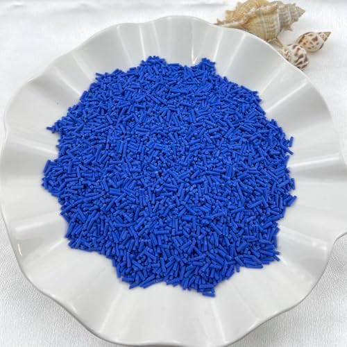 150g Fake Sprinkles Resin Sprinkles Clay Sprinkles Fake Candy Sprinkles Polymer Sprinkles Polymer Clay Slices for Resin Nail Slime Scrapbook DIY Art Crafts Making(233-deep Blue)