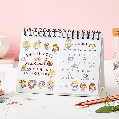 HINZIC 60 Sheets Heart Kpop Stickers for Photocards Kawaii Rabbit Bear Korean Deco Stickers Self Adhesive Card Valentines Stickers for Scrapbooking Arts Craft Gift Teens