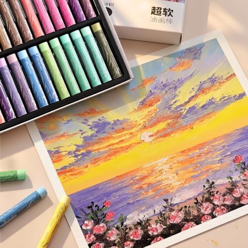 rubens 48 Macaron Colors Soft Oil Pastels, Creamy & Easy Blending