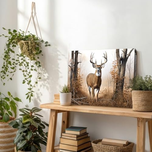 TUMOVO White Tail Buck Deer Paint by Numbers Kit for Adults & Kids, DIY Easy Oil Painting for Home Wall Decor, 16x20 Inch, Acrylic
