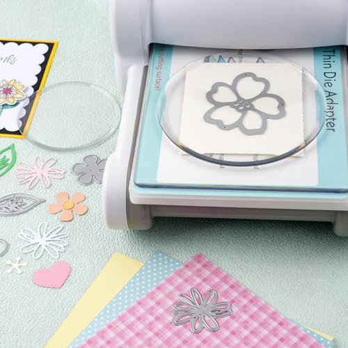 2 Pack 5 inch Clear Acrylic Circular Cutting Pads for Die Cutting Machine, Polycarbonate Plastic Cutting Pads Die Cutting Plates for Embossing Crafting, DIY Scrapbooking Paper Crafts Arts Tools
