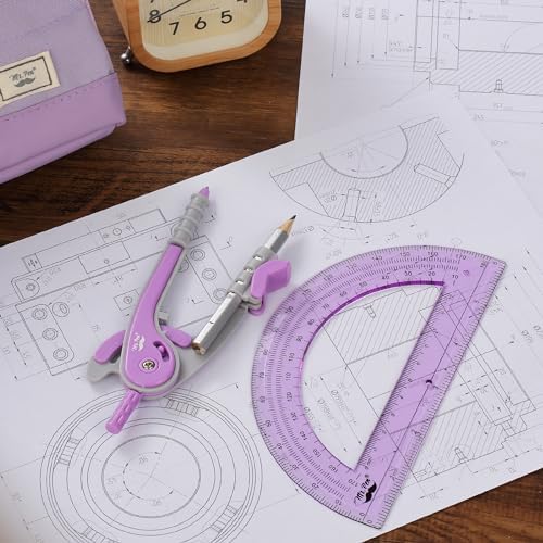 Mr. Pen- Geometry Compass and Protractor Set, 6 Inch Compass