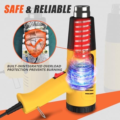 Heat Gun, 2-Temp Settings 572℉/1112℉ | Hot Air Gun for DIY, Shrink Tubing