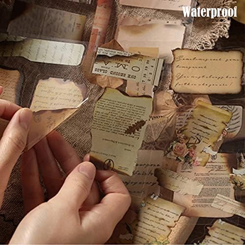 Junk Journal Stickers for Scrapbooking, 120Pcs Retro Flower Butterfly Nature Poem Stamp Letter Decorative Stickers for Scrapbook, DIY Crafts Album Phone Cases Laptops Calendars Notebook (Poem)