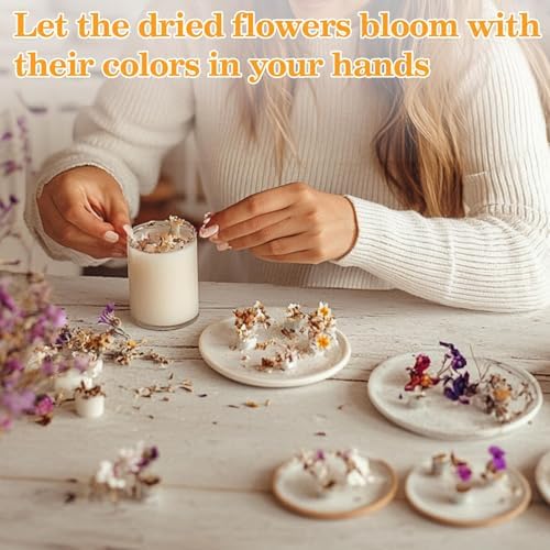 Sukh 14 Bags Dried Herbs Kit - Dried Flower Botanicals Bulk for DIY Crafts
