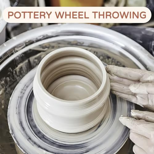 VIBRATITE 10LB Air Dry Clay with 40PCS Pottery Tools, White Modeling Clay | Natural Pottery Clay for Sculpting, DIY Crafts, Classroom Art Projects and Creative Modeling, Ideal for Beginners and Artists