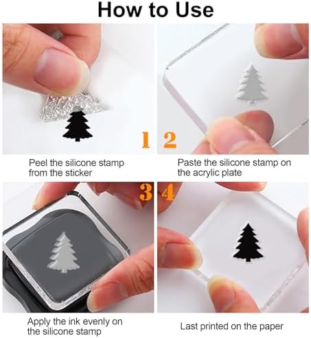 GLOBLELAND 3D Cracks Santa Claus Clear Stamp for Scrapbooking 3D Christmas Snowman Silicone Stamps 3D Reindeer Transparent Stamp for Card Making DIY Embossing Journaling