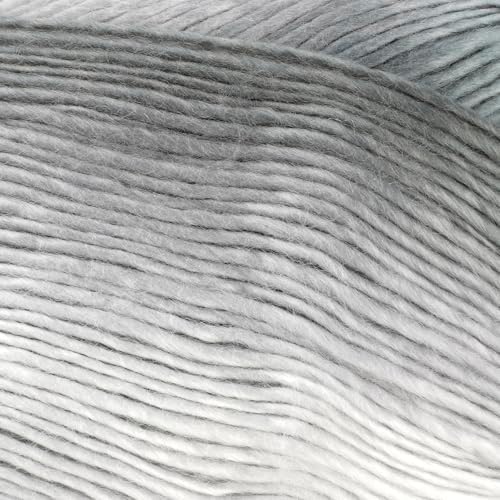 Loops & Threads Facets Yarn - Yarn for Knitting, Crochet, Weaving, and Arts & Crafts - Silver, Acrylic, 3.5 oz