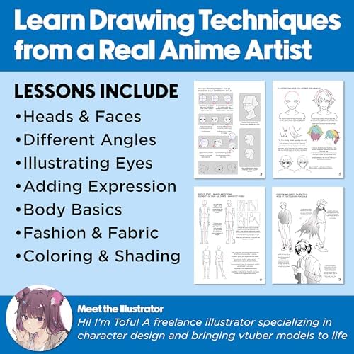 Faber-Castell Anime Drawing Kit, Shonen Edition with Step-by-Step Book