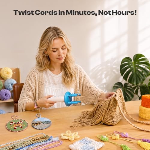 Caydo Cord Maker Fringe Twister Machine T1, Cording for Needlepoint &Sewing