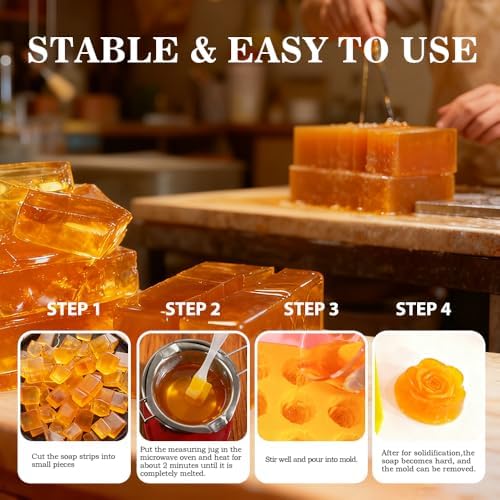 Honey Soap Base, Melt and Pour Soap Base for Soap Making 2 LB
