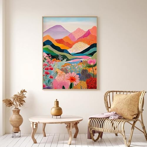 Diamond Art Kits for Adults,color Mountain Diamond Painting Kits 12 X 16in